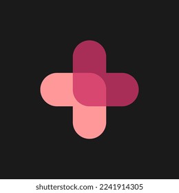 Plus icon logo template vector design