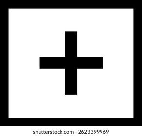 Plus icon mathematical sign vector