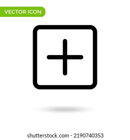 plus icon. minimal and creative icon isolated on white background. vector illustration symbol mark.