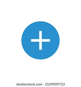 Plus icon on white background. Vector illustration in flat style