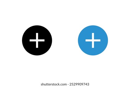 Icono de Plus sobre fondo blanco. Ilustración vectorial en estilo plano