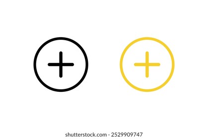 Plus icon on white background. Vector illustration in flat style