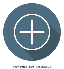 Plus Icon. Outline Flat Style. Vector illustration for Your Design, Web, App.