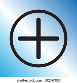Plus icon, positive symbol vector illustration