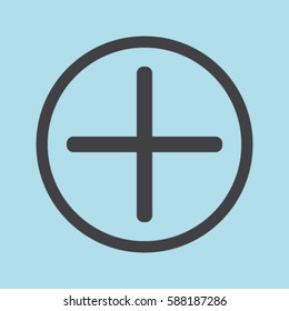 Plus icon, positive symbol vector illustration