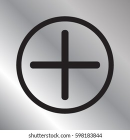 Plus icon, positive symbol vector illustration