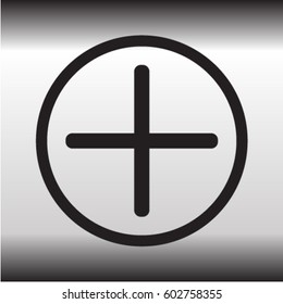 Plus icon, positive symbol vector illustration