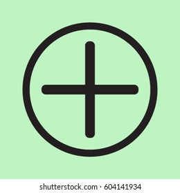 Plus icon, positive symbol vector illustration