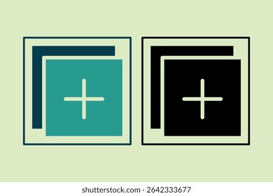 Plus icon. icon related to UI elements. suitable for web site, app, user interfaces, element, printable etc. solid icon style. simple vector design editable