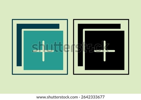 Plus icon. icon related to UI elements. suitable for web site, app, user interfaces, element, printable etc. solid icon style. simple vector design editable