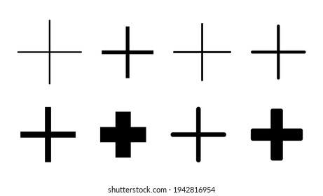 Plus Icon set. Add plus icon