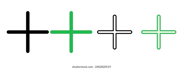 Plus Icon set. Add plus icon
