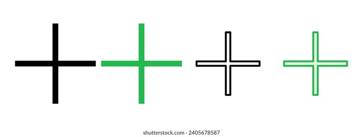 Plus Icon set. Add plus icon