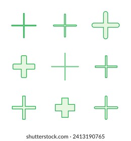 Plus Icon set. Add plus icon