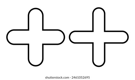 Plus Icon set. Add plus icon