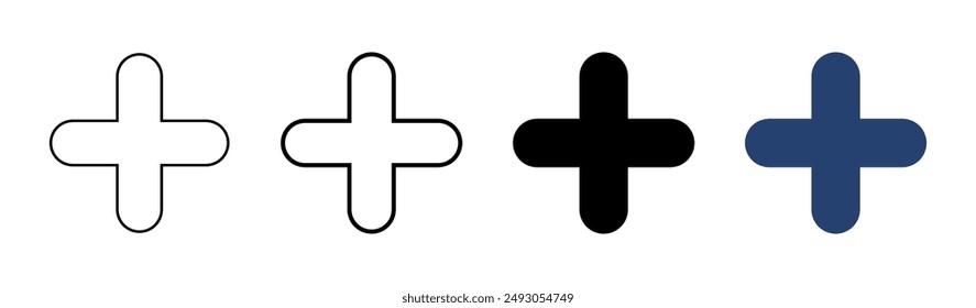 Plus Icon set. Add plus icon