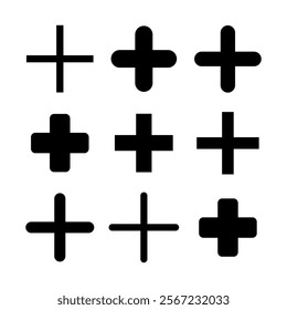 Plus Icon set. Add plus icon