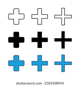 Plus Icon set. Add plus icon