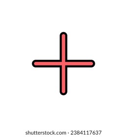 Plus Icon set illustration. Add plus sign and symbol