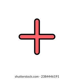 Plus Icon set illustration. Add plus sign and symbol