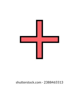 Plus Icon set illustration. Add plus sign and symbol