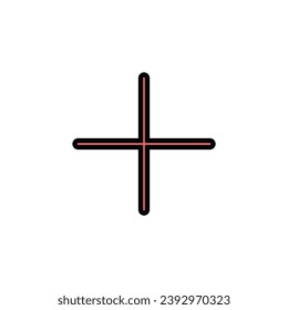 Más ilustración de conjunto de iconos. Añadir signo más y símbolo