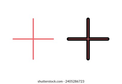 Plus Icon set illustration. Add plus sign and symbol