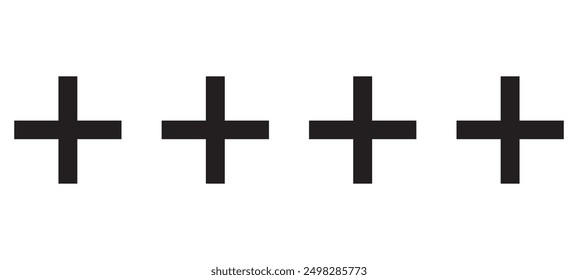 plus icon set vector .