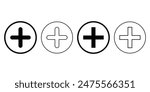 plus icon set vector eps file