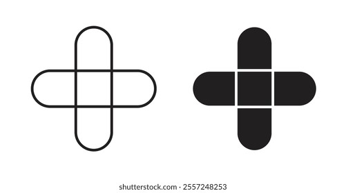 Plus Icon set. vector illustration set