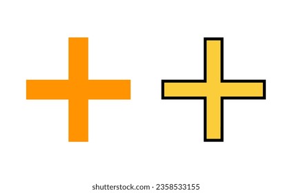 Plus Icon set for web and mobile app. Add plus sign and symbol