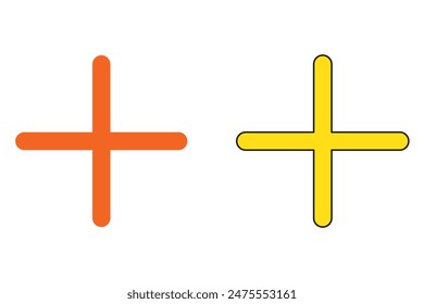 Plus Icon set for web and mobile app. Add plus sign and symbol