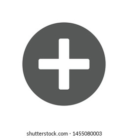 Plus icon simple add sign vector cross illustration - Vector