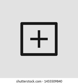 Plus icon simple add sign vector cross illustration - Vector 