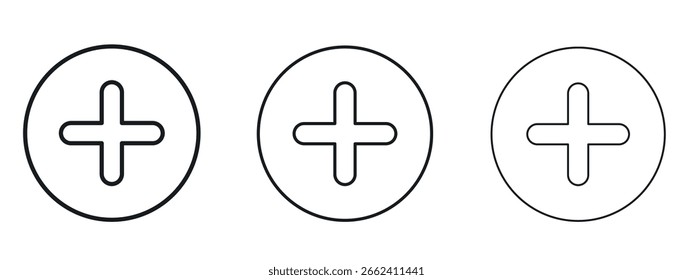 Ícone de adição design de linha simples - Ilustração de vetor simples