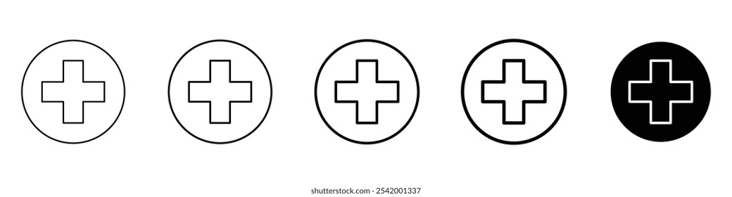 plus icon Simple outline illustration
