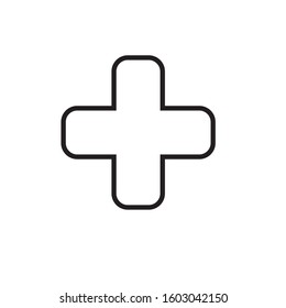 Plus Icon. Stock vector illustration isolated on white background