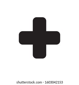 Plus Icon. Stock vector illustration isolated on white background