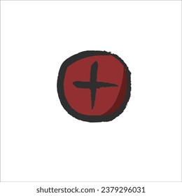 Plus icon stock vector illustration