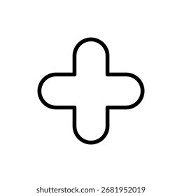 Símbolo de icono Plus para App y Sitios web. Añadir signo más y símbolo