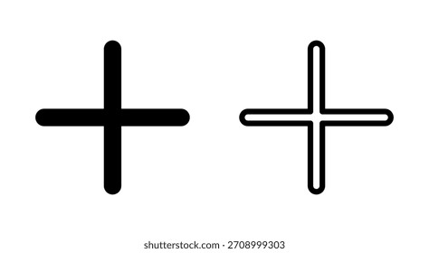 Plus-Symbol für Apps und Websites. Pluszeichen und -symbol hinzufügen