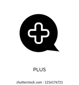Plus icon. Plus symbol design from User interface collection. Simple element vector illustration on white background.