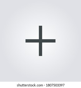 Plus Icon. Plus symbol isolated on Gradient background. Vector Illustration