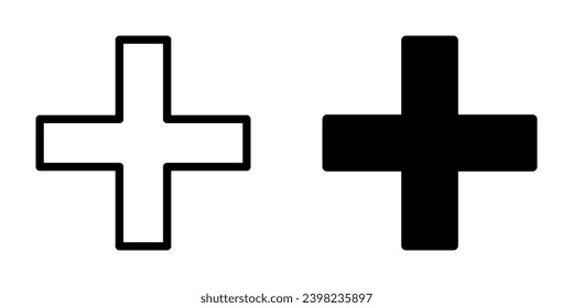 Plus Icon. symbol for mobile concept and web design. vector illustration