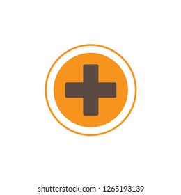 Plus icon symbol on white background,vector illustration.