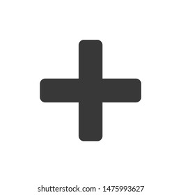 Plus icon template color editable. Plus symbol vector sign isolated on white background.