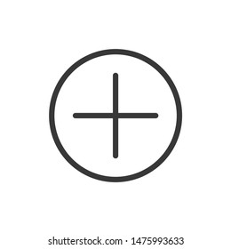 Plus icon template color editable. Plus symbol vector sign isolated on white background.