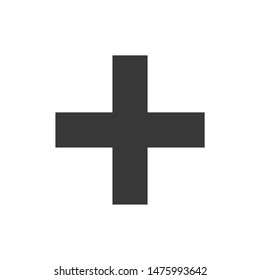 Plus icon template color editable. Plus symbol vector sign isolated on white background.
