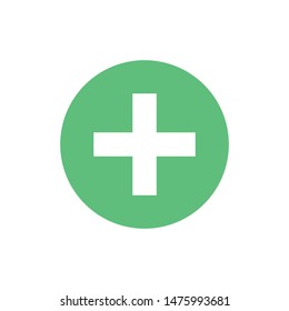 Plus icon template color editable. Plus symbol vector sign isolated on white background.