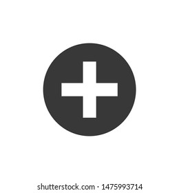 Plus icon template color editable. Plus symbol vector sign isolated on white background.